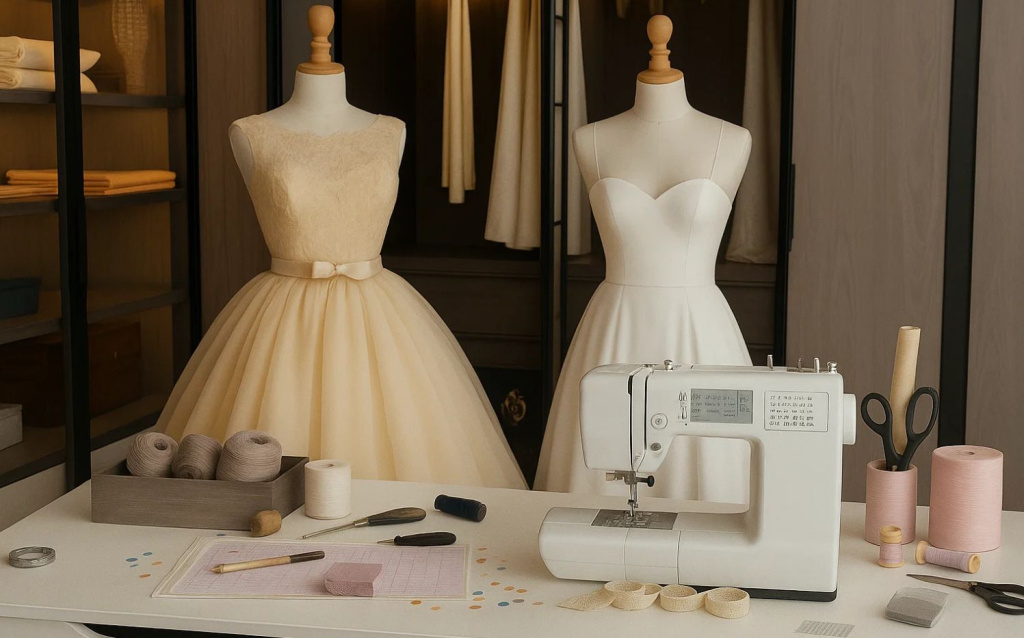 Швейные машины для пошива свадебных платьев